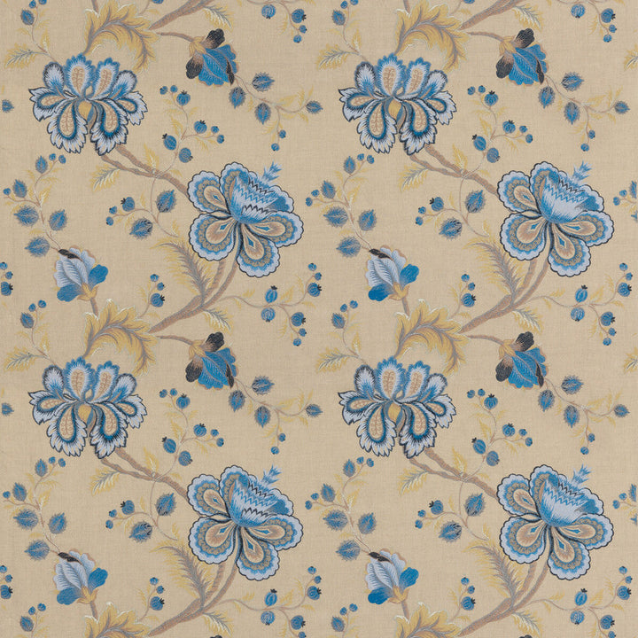 Elvington Indigo by G P & J Baker Designer Fabric ARTISAN II LINEN - 66%;POLYESTER - 20%;VISCOSE - 14% India - Horizontal: 25.61 and Vertical: 25.61 51.22 - Swanky Fabrics -