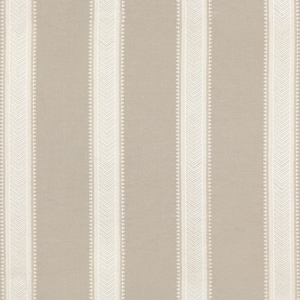 Kerris Stripe Dove by G P & J Baker Designer Fabric ARTISAN II LINEN - 54%;VISCOSE - 24%;SPUN VISCOSE - 13%;SPUN POLYESTER - 9% India Horizontal: 12.411 and Vertical: 49.644 - Swanky Fabrics -