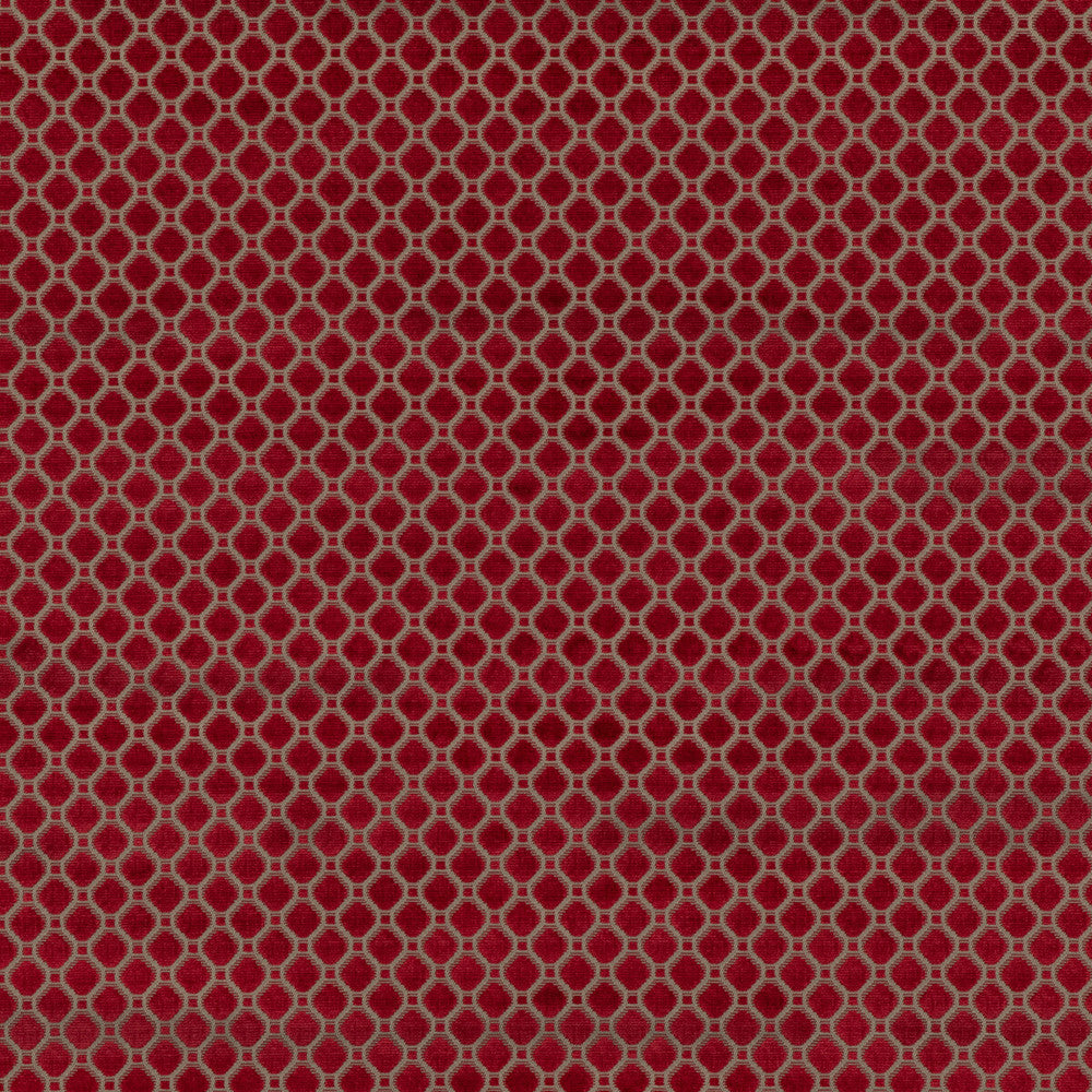 Indus Velvet Red by G P & J Baker Designer Fabric COROMANDEL VELVETS VISCOSE - 100% Belgium HEAVY Horizontal: 1.379 and Vertical: 1.379 53.978 - Swanky Fabrics -