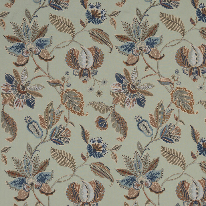 Durbar Aqua by G P & J Baker Designer Fabric CASPIAN COTTON - 68%;POLYESTER - 32% India Horizontal: 25.216 and Vertical: 30.732 50.432 - Swanky Fabrics -