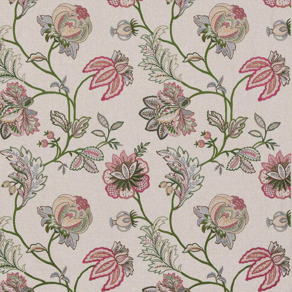 Agra Fuchsia by G P & J Baker Designer Fabric CASPIAN VISCOSE - 60%;LINEN - 26%;RAYON - 14% India Horizontal: 25.216 and Vertical: 30.338 50.432 - Swanky Fabrics -
