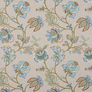 G P & J Baker Fabric Agra Teal