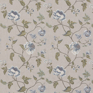 G P & J Baker Fabric Lavenham Blue