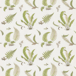 G P & J Baker Fabric Ferns Embroidery Green BF10991.2.0
