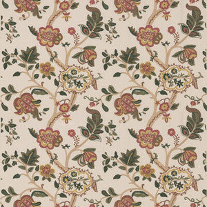 G P & J Baker Fabric Chewton Rose/Green BF11022.1.0