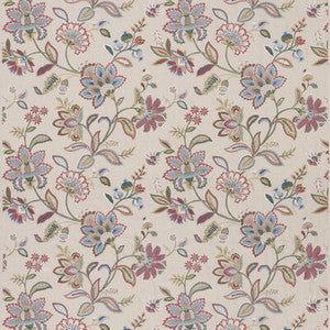 G P & J Baker Fabric Langley Red/Blue BF11028.1.0