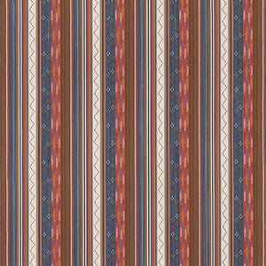 G P & J Baker Fabric Runaway Coral/Indigo BF11060.1.0
