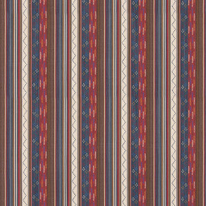 G P & J Baker Fabric Runaway Indigo/Red BF11060.2.0