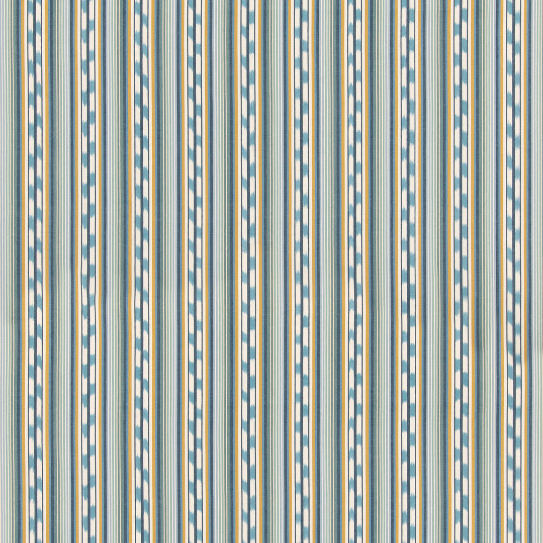 G P & J Baker Fabric Halki Stripe - Blue