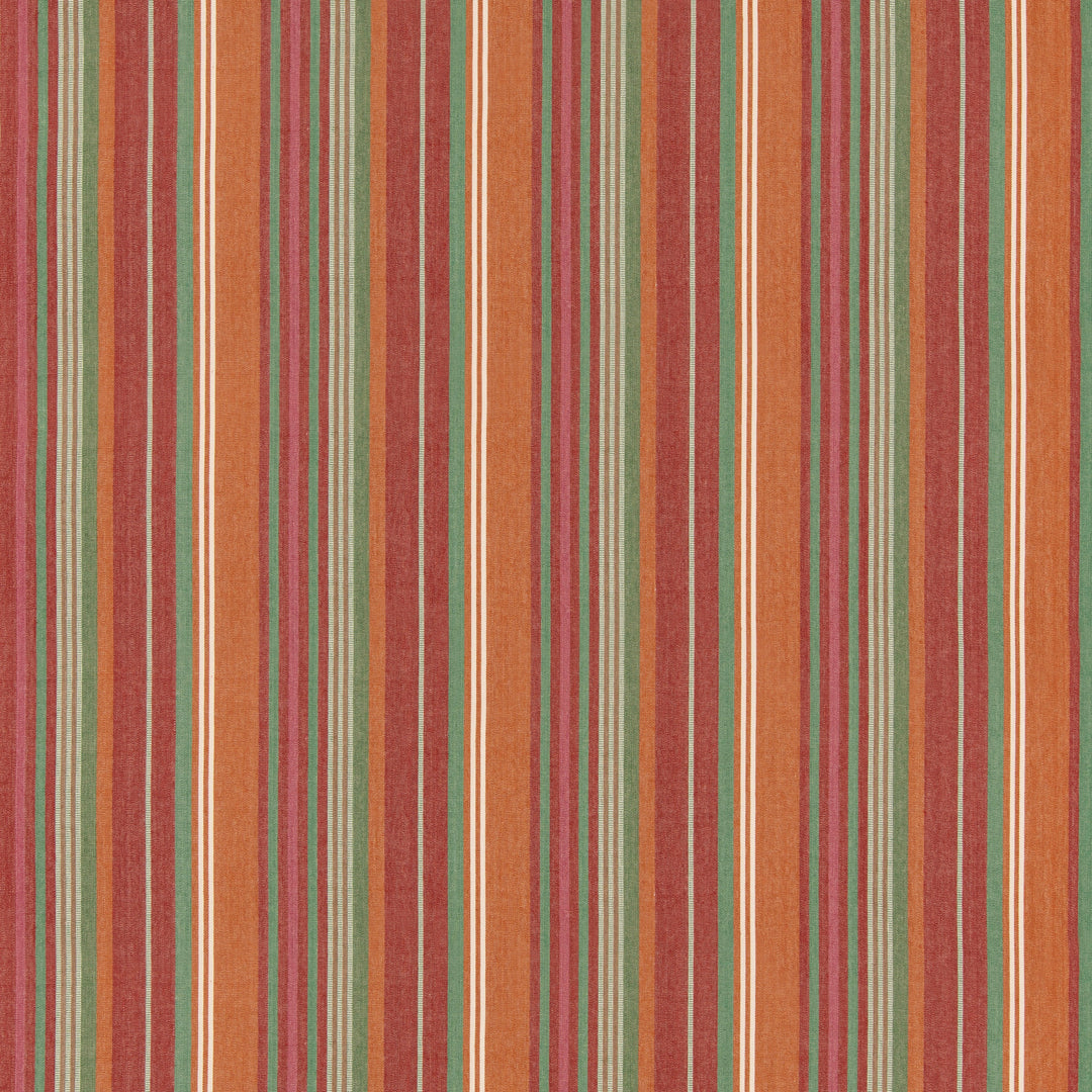 G P & J Baker Fabric Petra Stripe - Red/Green