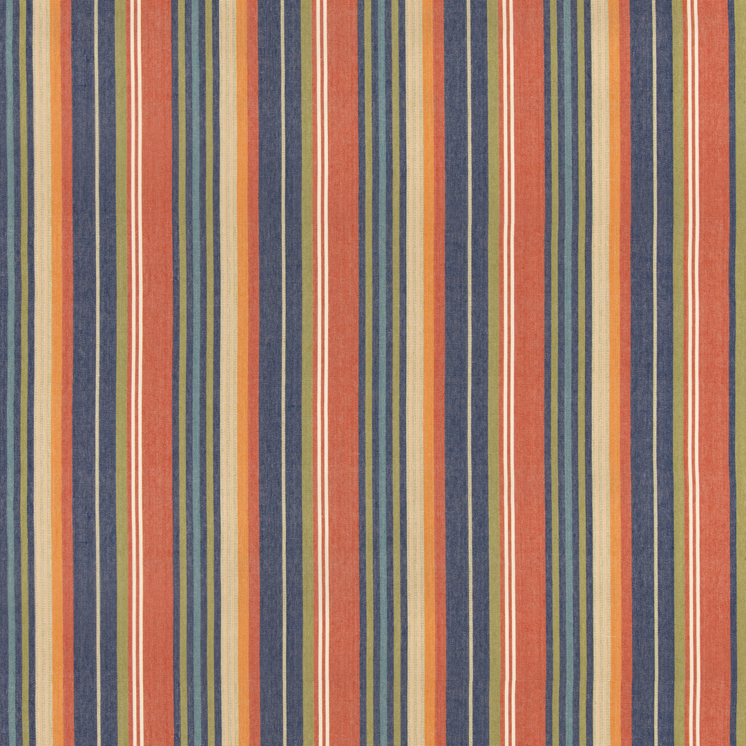 G P & J Baker Fabric Petra Stripe - Red/Blue
