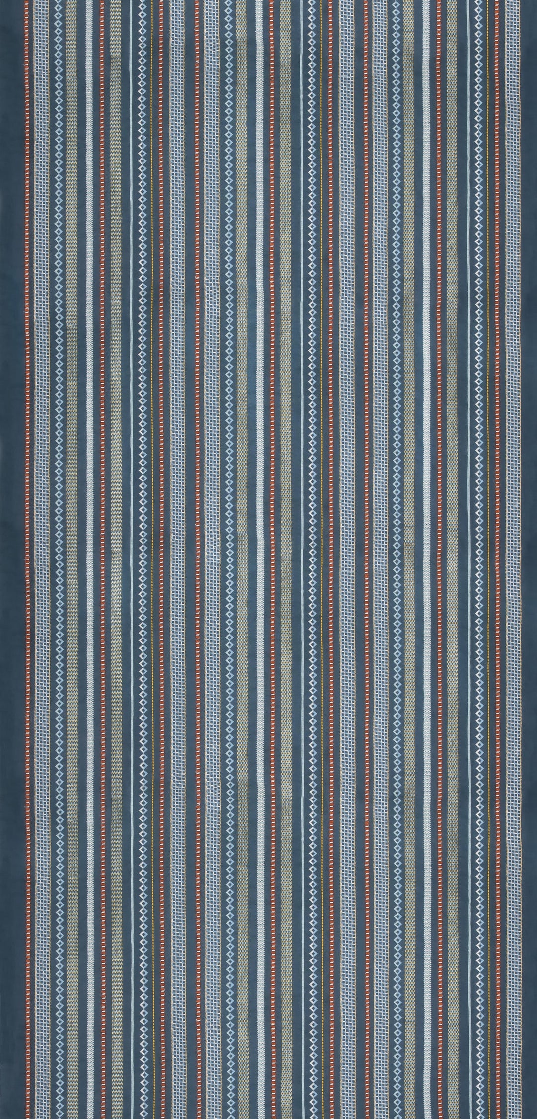 G P & J Baker Fabric Tudor Stripe - Indigo