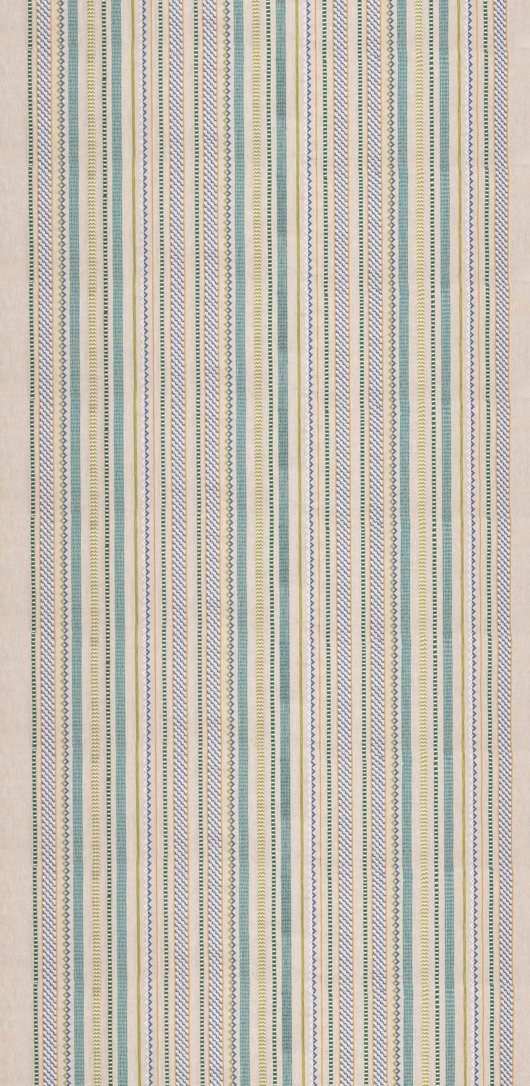 G P & J Baker Fabric Tudor Stripe - Green/Blue