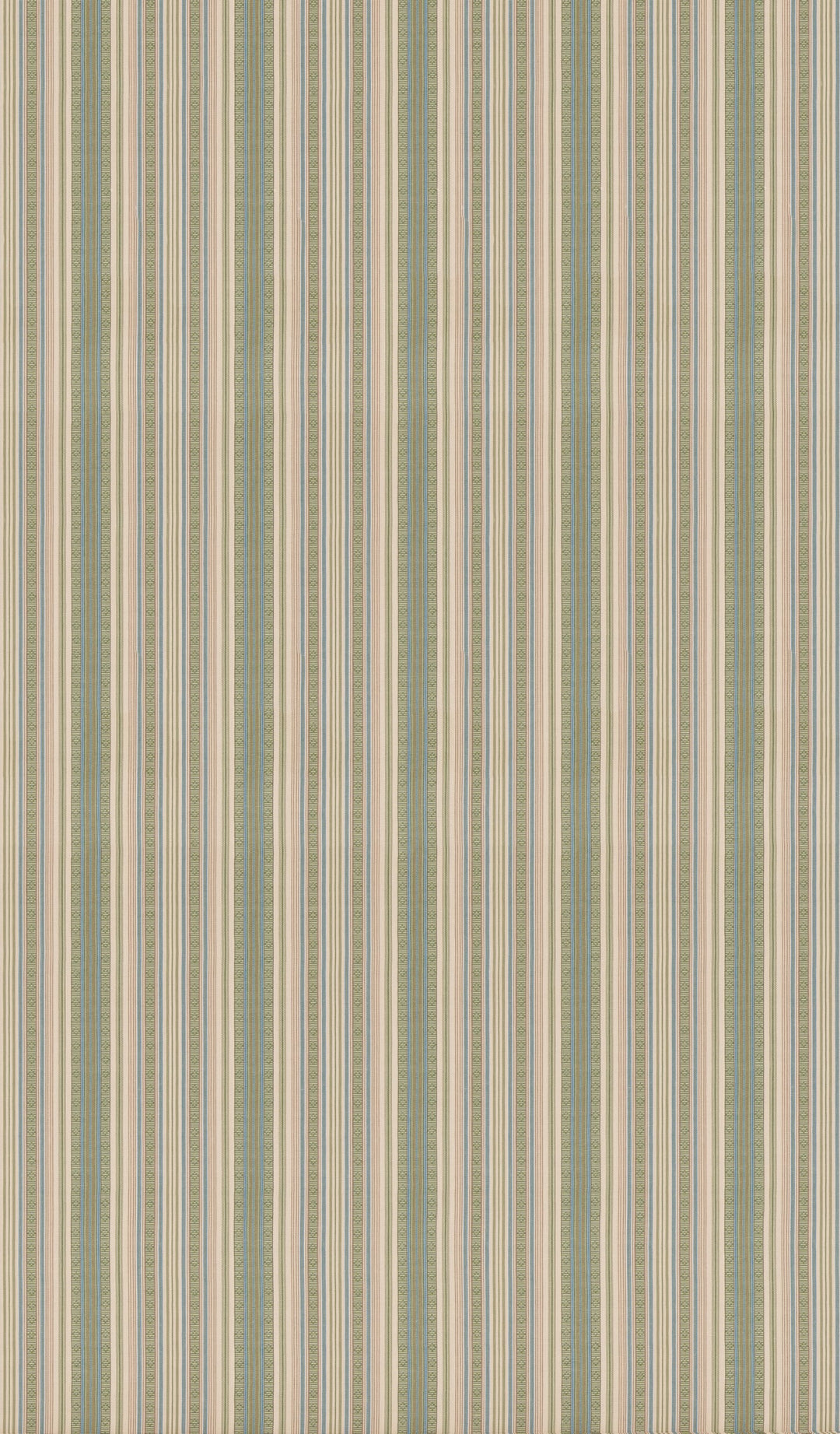 G P & J Baker Fabric Symington Stripe - Green/Blue