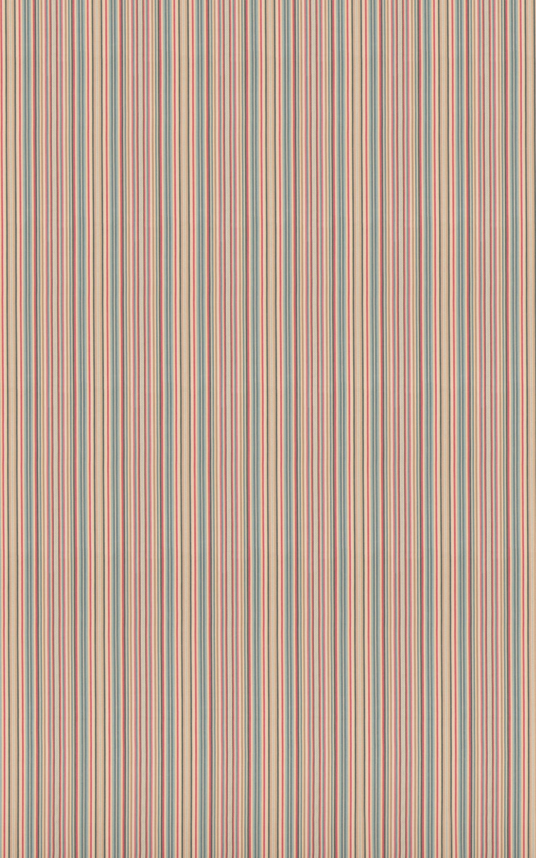 G P & J Baker Fabric Luna Stripe - Teal/Red