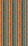 G P & J Baker Fabric Tip Toe - Teal/Spice