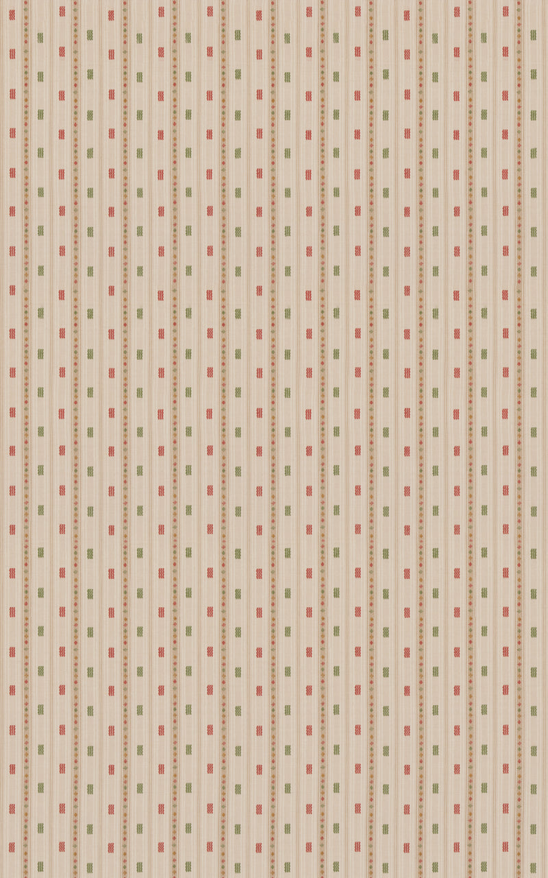 G P & J Baker Fabric Tradewind - Red/Green