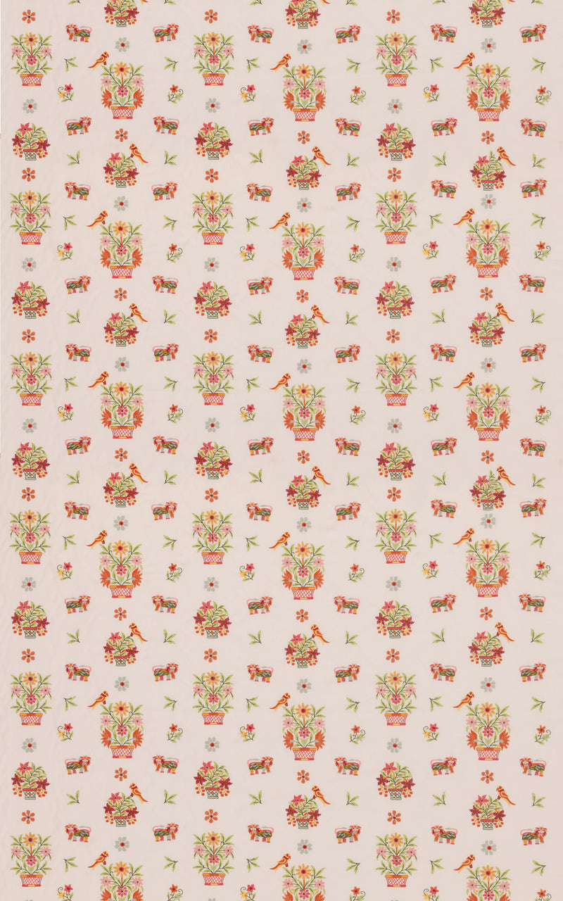 G P & J Baker Fabric Roar Stitch - Green