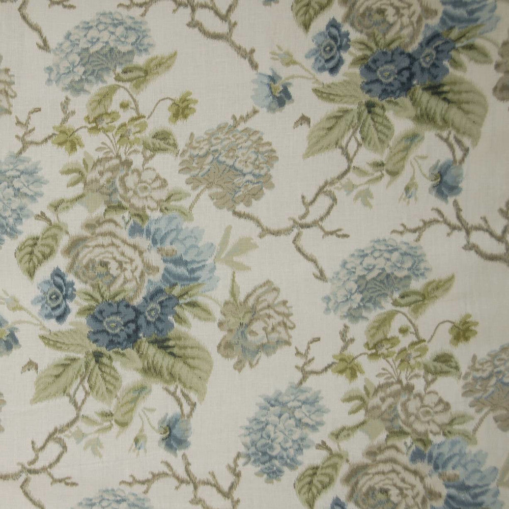 Chelverton Ii Blue/Green by Lee Jofa Designer Fabric BLITHFIELD LINEN - 100% Thailand - Horizontal: 34.5 and Vertical: 30 52.75 - Swanky Fabrics -