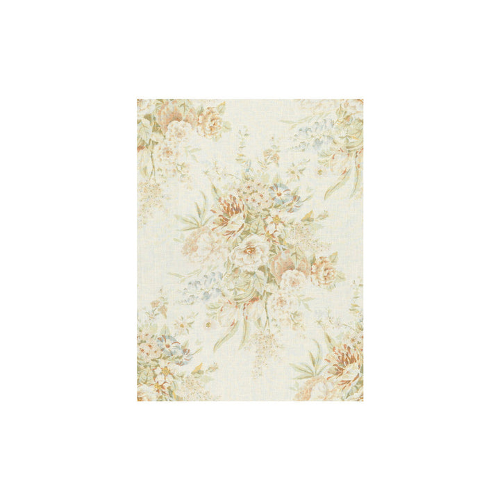 Sherbourne Ii Peach/Aqua by Lee Jofa Designer Fabric BLITHFIELD LINEN - 100% Thailand - Horizontal: 29 and Vertical: 36 54 - Swanky Fabrics -