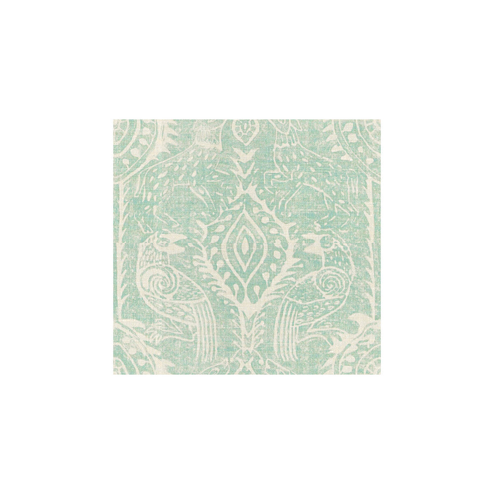 Beasties Aqua by Lee Jofa Designer Fabric BLITHFIELD LINEN - 100% United Kingdom Horizontal: 42.5 and Vertical: 21 54 - Swanky Fabrics -