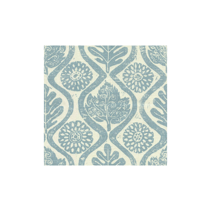 Oakleaves Blue by Lee Jofa Designer Fabric BLITHFIELD LINEN - 100% United Kingdom Horizontal: 44 and Vertical: 31.75 51 - Swanky Fabrics -