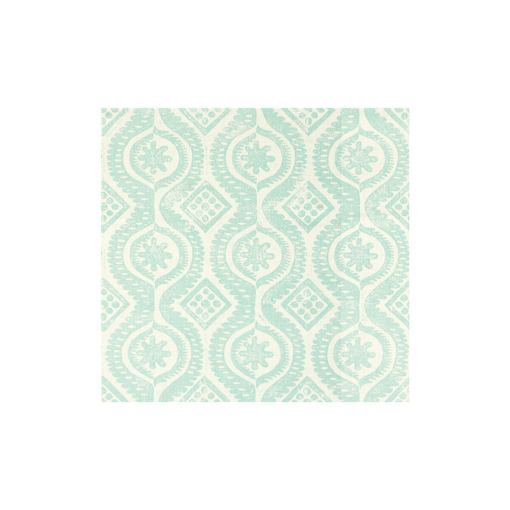 Damask Aqua by Lee Jofa Designer Fabric BLITHFIELD LINEN - 100% United Kingdom Horizontal: 23 and Vertical: 22 53.5 - Swanky Fabrics -