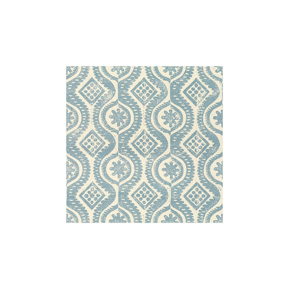 Damask Blue by Lee Jofa Designer Fabric BLITHFIELD LINEN - 100% United Kingdom Horizontal: 23 and Vertical: 22 53.5 - Swanky Fabrics -