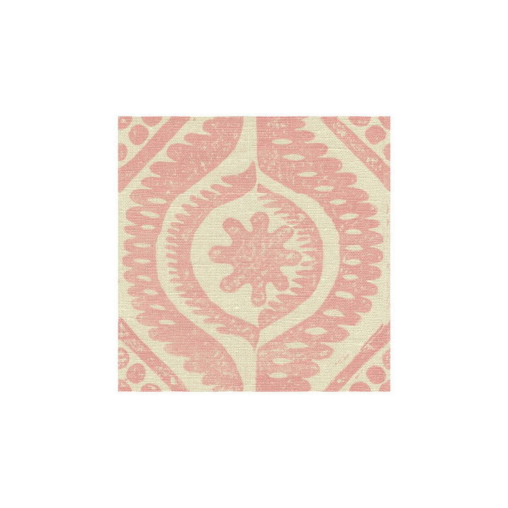 Damask Pink by Lee Jofa Designer Fabric BLITHFIELD LINEN - 100% United Kingdom Horizontal: 23 and Vertical: 22 53.5 - Swanky Fabrics -