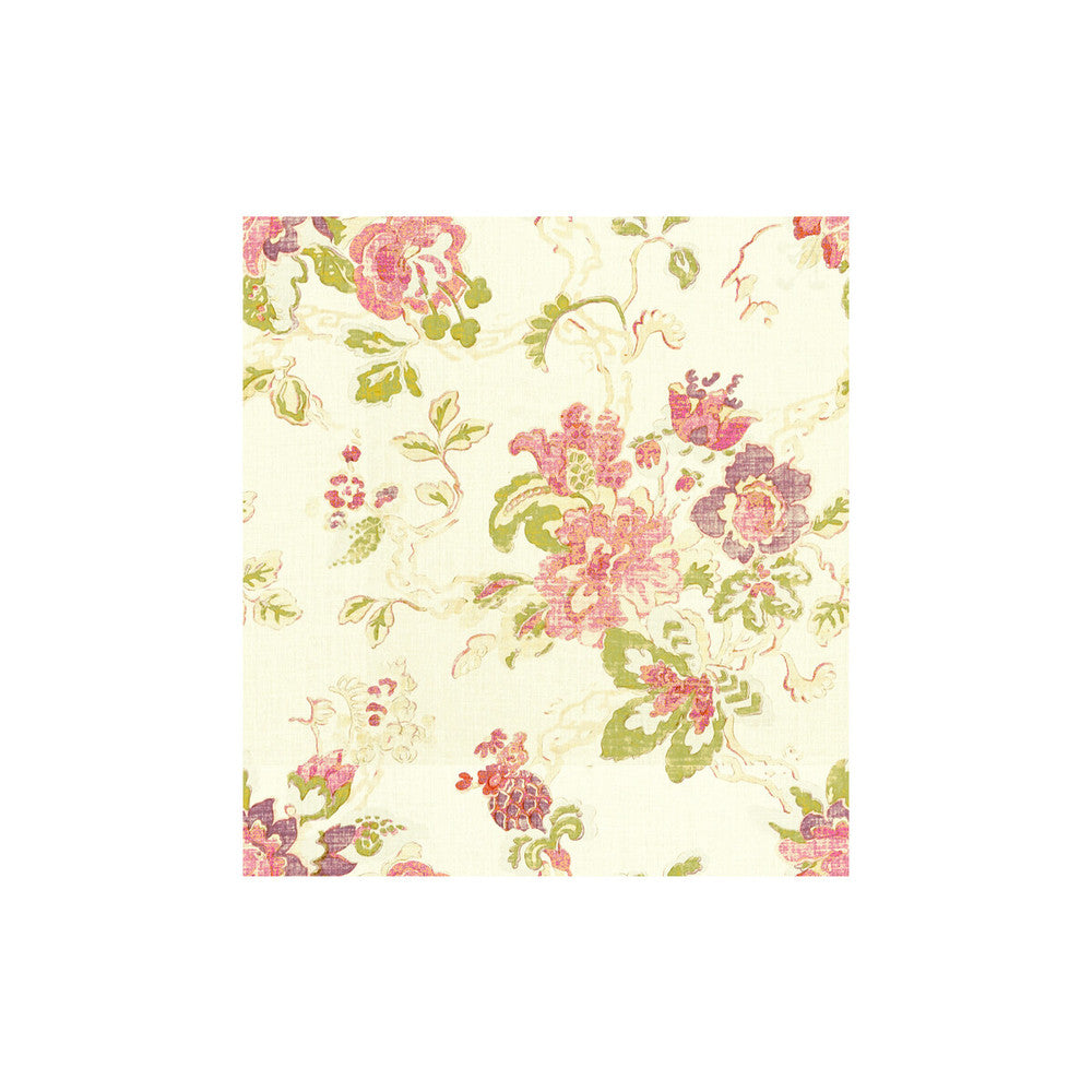 Parnham Plum/Moss/Aqua by Lee Jofa Designer Fabric BLITHFIELD LINEN - 100% United Kingdom - Horizontal: 25.25 and Vertical: 28 51.5 - Swanky Fabrics -