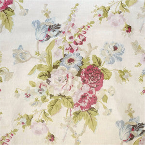 Lee Jofa Fabric Grenville Glazed Chintz Pink/Green