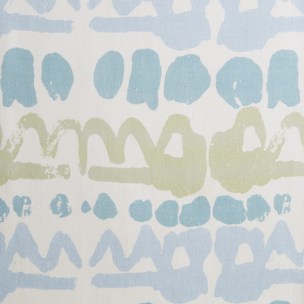 Altamira Lime/Blue by Lee Jofa Designer Fabric BLITHFIELD LINEN - 100% United Kingdom Horizontal: 13 and Vertical: 11.8 52.75 - Swanky Fabrics -