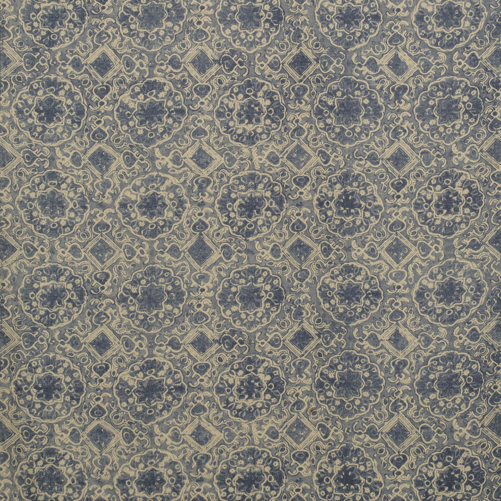 Ashcombe Blue by Lee Jofa Designer Fabric BLITHFIELD LINEN - 100% Thailand Horizontal: 10.5 and Vertical: 31.5 52.5 - Swanky Fabrics -