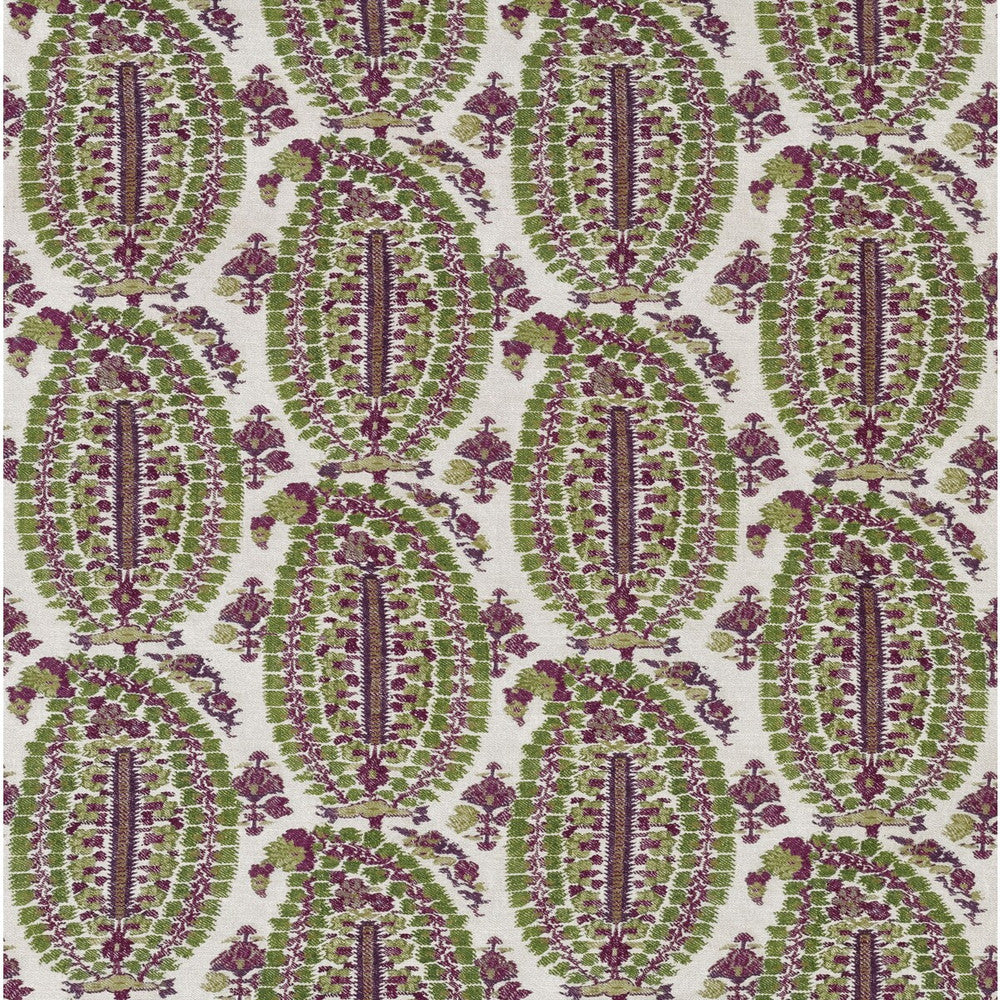 Anoushka Plum/Green by Lee Jofa Designer Fabric BLITHFIELD LINEN - 51%;COTTON - 49% Italy MEDIUM Horizontal: 13.39 and Vertical: 20.08 53.54 - Swanky Fabrics -