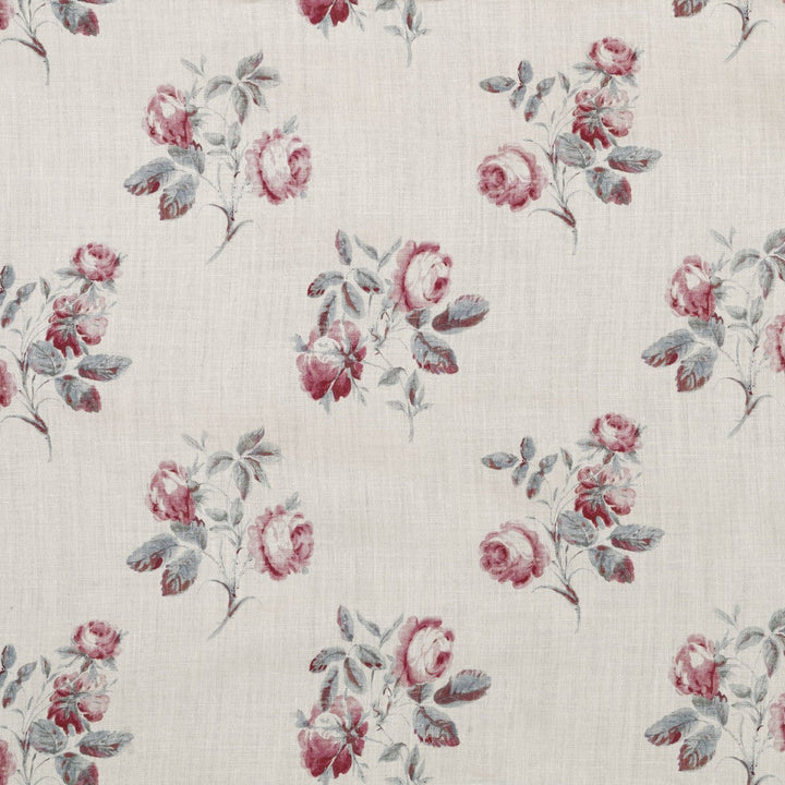 Simsbury Aqua/Pink by Lee Jofa Designer Fabric BLITHFIELD LINEN - 100% Thailand MEDIUM Horizontal: 25.98 and Vertical: 7.28 51.97 - Swanky Fabrics -