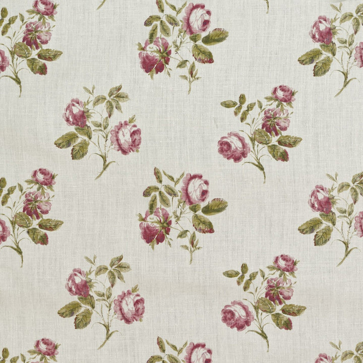 Simsbury Rose/Green by Lee Jofa Designer Fabric BLITHFIELD LINEN - 100% Thailand MEDIUM Horizontal: 25.98 and Vertical: 7.28 51.97 - Swanky Fabrics -