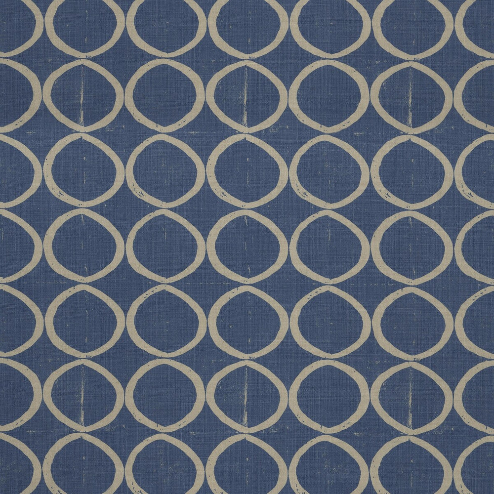 Circles Azure by Lee Jofa Fabric Lee Jofa Fabric Circles AzureFabric BLITHFIELD LINEN - 100% United Kingdom </p><p>Repeat: H: 13.4, V: 25.2 53.5 - Fabric Carolina -