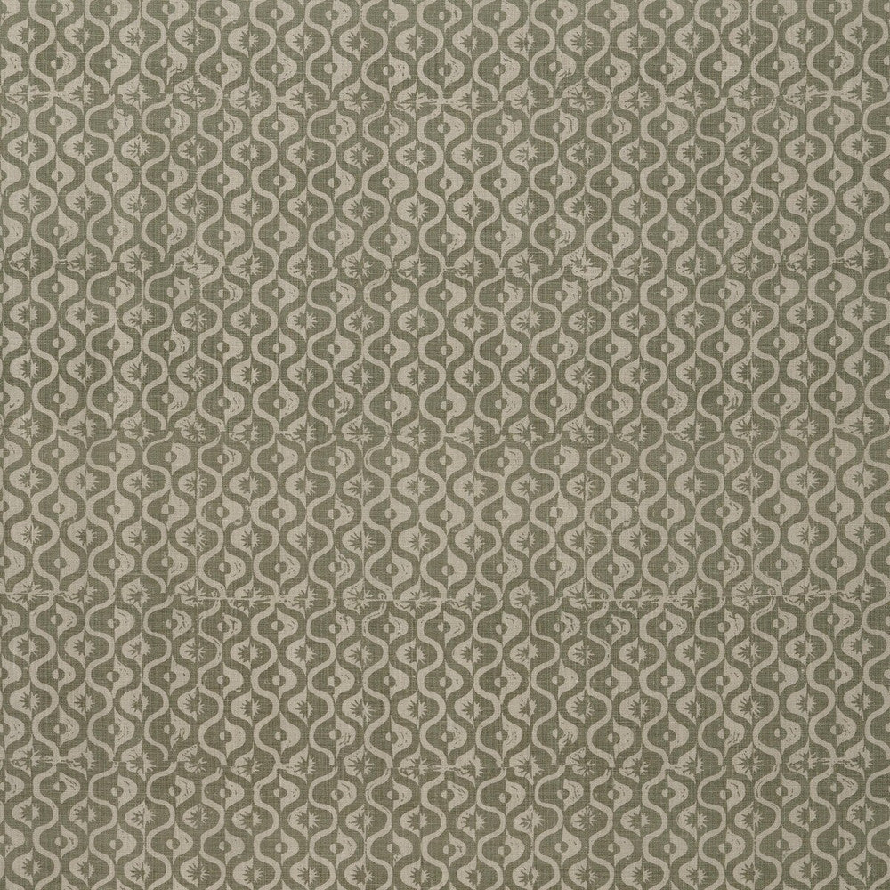 Small Medallion Dove by Lee Jofa Designer Fabric BLITHFIELD LINEN - 100% United Kingdom HEAVY Horizontal: 17.1 and Vertical: 37.7 51.1 - Swanky Fabrics -