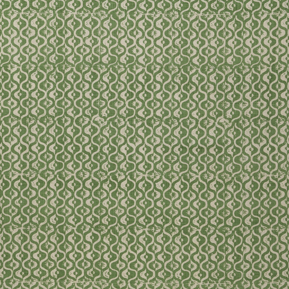Small Medallion Forest by Lee Jofa Designer Fabric BLITHFIELD LINEN - 100% United Kingdom HEAVY Horizontal: 17.1 and Vertical: 37.7 51.1 - Swanky Fabrics -