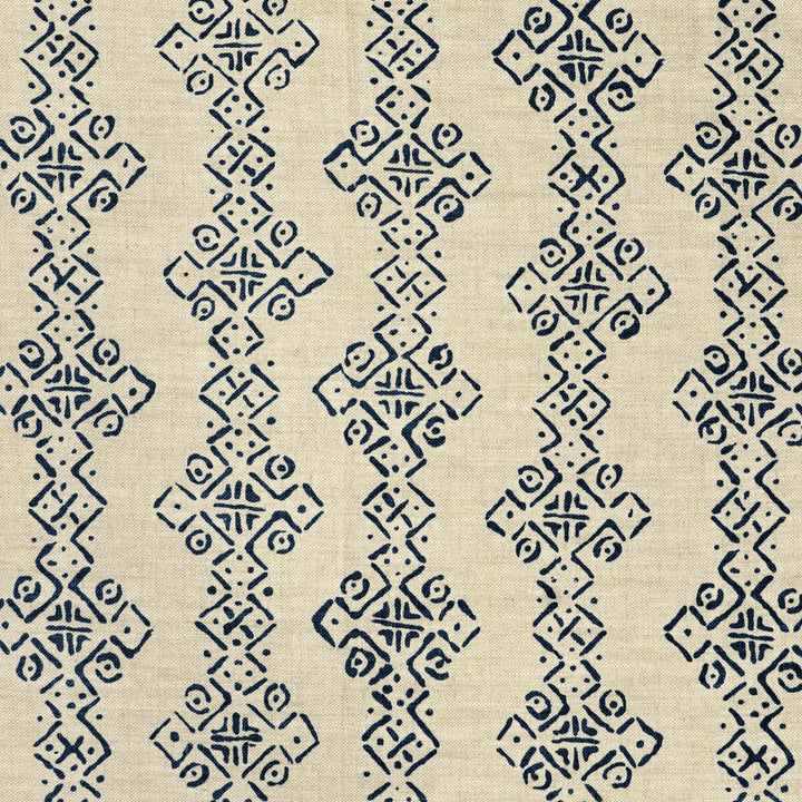 Mali Indigo by Lee Jofa Designer Fabric BLITHFIELD LINEN - 100% United Kingdom MEDIUM Horizontal: 26 and Vertical: 36 52.8 - Swanky Fabrics -