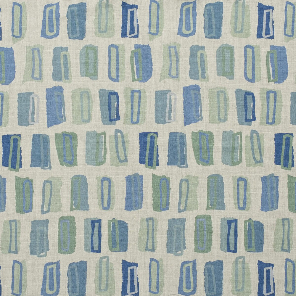 Hudson Blue/Green by Lee Jofa Designer Fabric BLITHFIELD LINEN - 100% Thailand MEDIUM Horizontal: 13 and Vertical: 25.2 52 - Swanky Fabrics -
