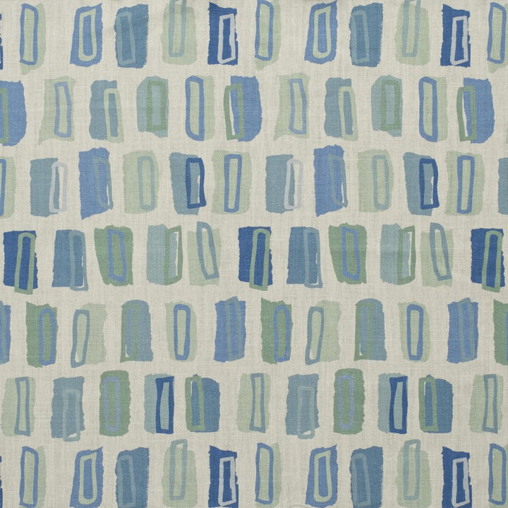 Hudson Blue/Green by Lee Jofa Designer Fabric BLITHFIELD LINEN - 100% Thailand MEDIUM Horizontal: 13 and Vertical: 25.2 52 - Swanky Fabrics -