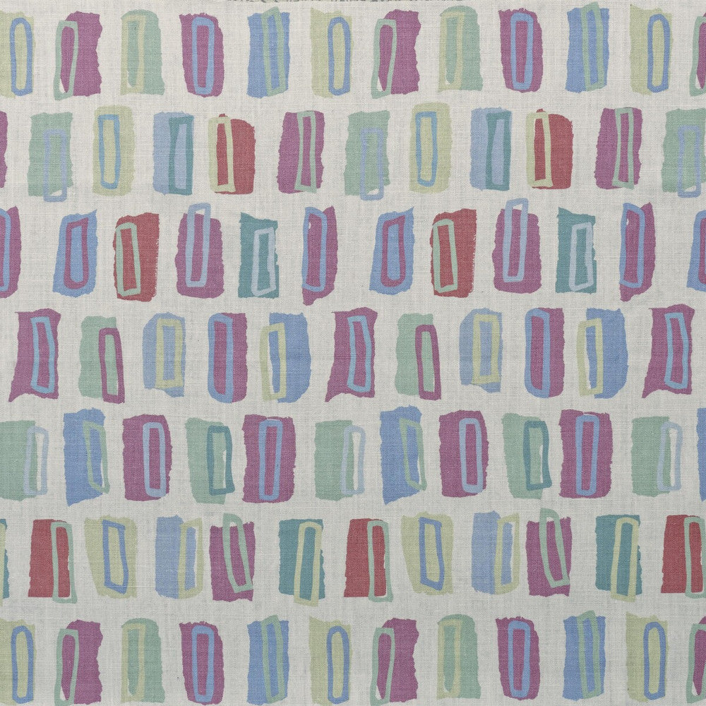 Hudson Blue/Rose by Lee Jofa Designer Fabric BLITHFIELD LINEN - 100% Thailand MEDIUM Horizontal: 13 and Vertical: 25.2 52 - Swanky Fabrics -