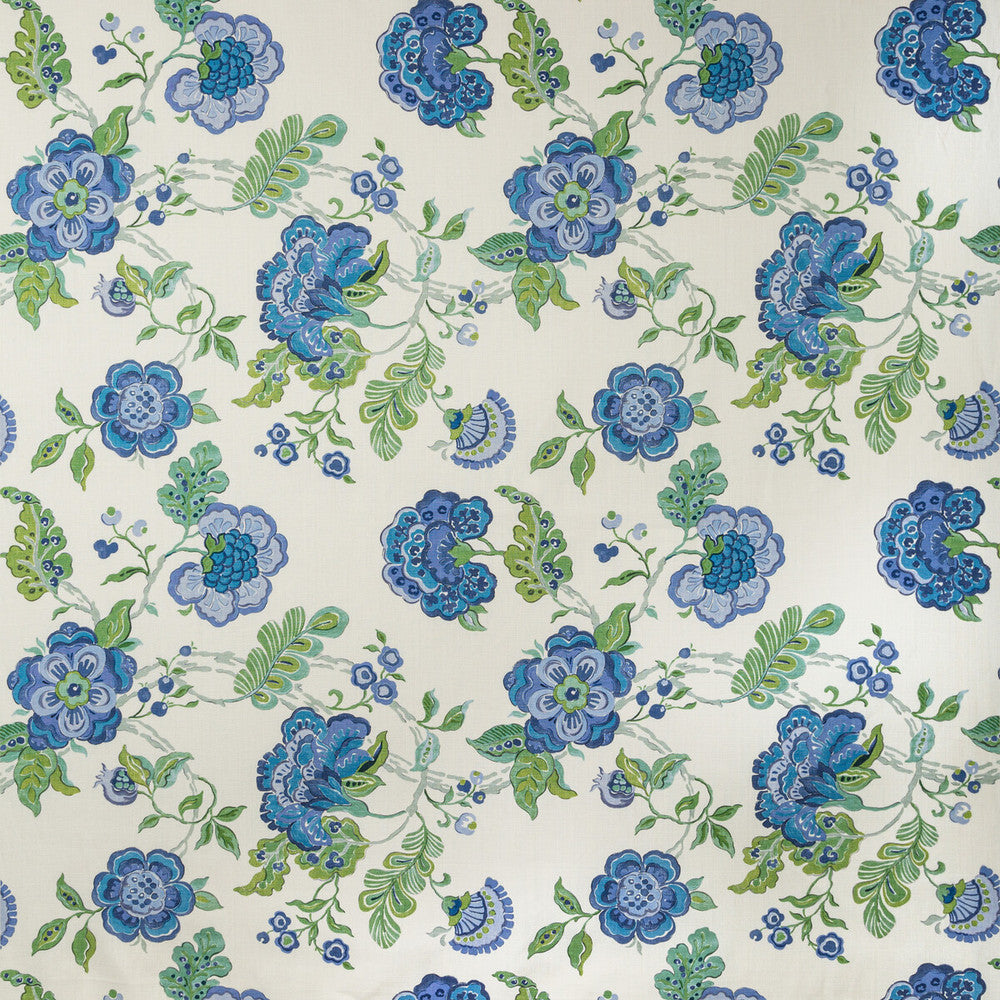 Somerset Blue/Green by Lee Jofa Designer Fabric BLITHFIELD LINEN - 100% Thailand MEDIUM Horizontal: 26.97 and Vertical: 26.97 54 - Swanky Fabrics -