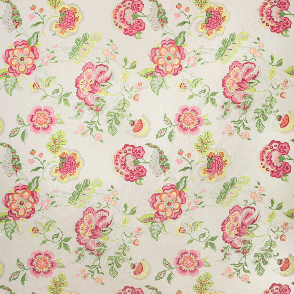 Somerset Pink/Lime by Lee Jofa Designer Fabric BLITHFIELD LINEN - 100% Thailand MEDIUM Horizontal: 26.97 and Vertical: 26.97 54 - Swanky Fabrics -