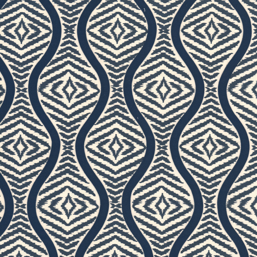 Bigwig 1 Wedgewood by Stout Fabric Stout Fabric Bigwig 1 WedgewoodFabric COMFORTABLE LIVING MOONSTONE/NAVY 100%COT INDIA </p><p>Repeat: H: 7.000, V: 8.625 52 in - Fabric Carolina -