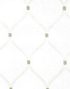 Bimini Ivory On Ivory by Norbar Designer Fabric GALLERY 55% COTTON 20% RAYON 20% POLYESTER INDIA 6 1/4"V 4 1/4"H 54 - Swanky Fabrics -