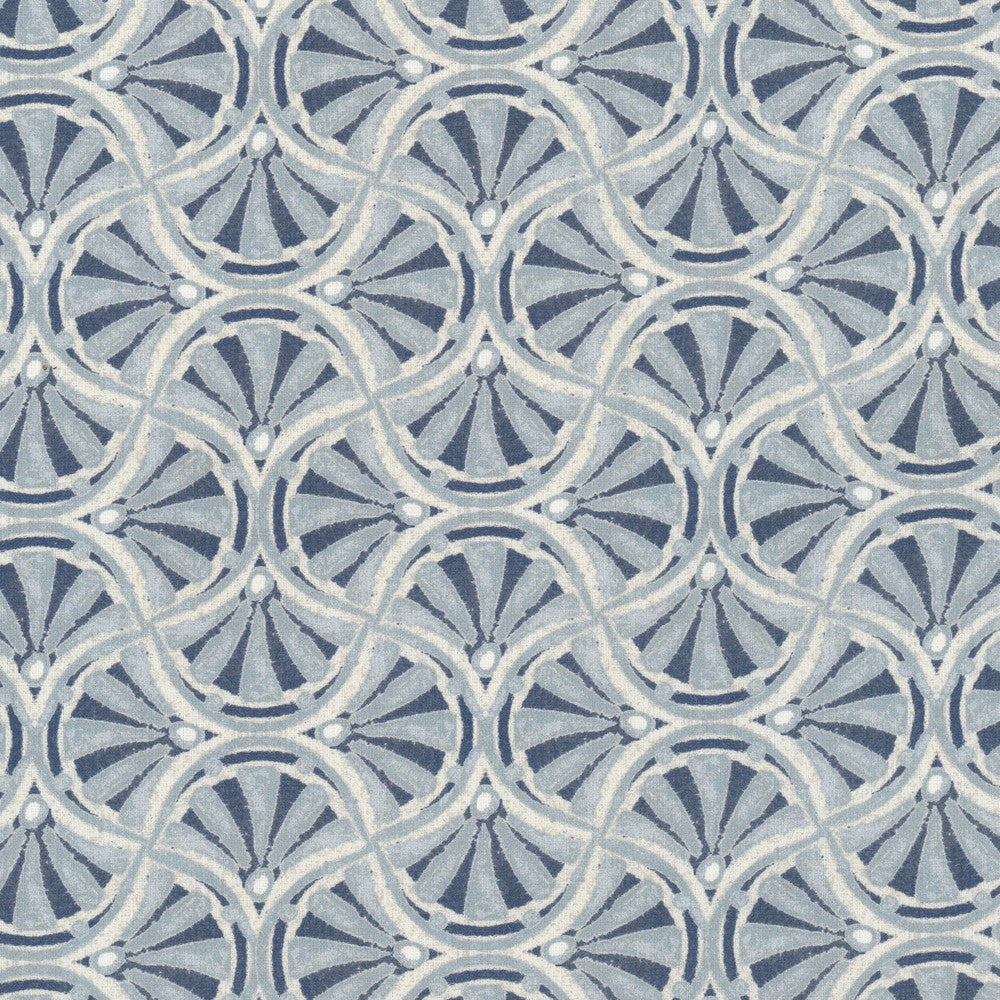 Bishop 2 Harbor by Stout Designer Fabric RAINBOW LIBRARY HAZE/SKY 90%COT 10%LIN USA Horizontal: 2.750 and Vertical: 2.750 54 in - Swanky Fabrics -