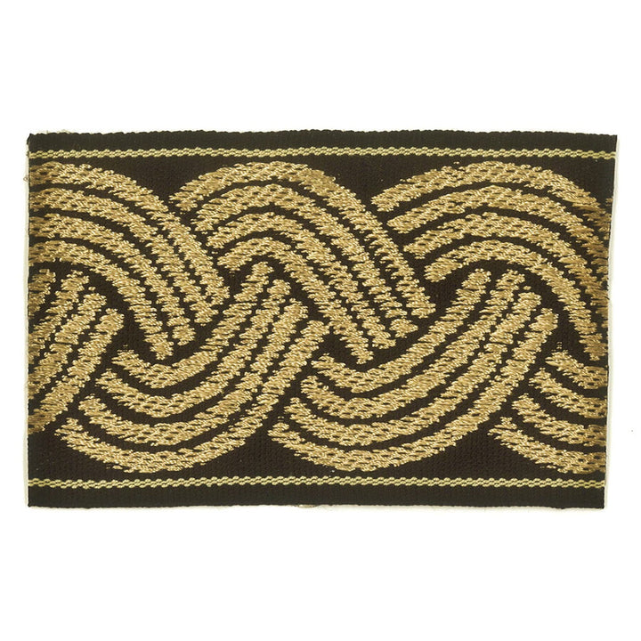 Blenheim 2 Black/Tan by Stout Designer Trim INSIGHTS TRIM 56%POL 44%SVI CHINA Horizontal: 2.875 and Vertical: 0.000 2.63 in - Swanky Fabrics -
