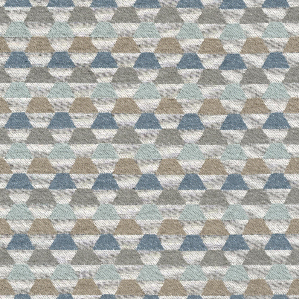 Bloomfield 1 Blue by Stout Designer Fabric RAINBOW LIBRARY HAZE/SKY 88%POL 12%COT INDIA Horizontal: 1.750 and Vertical: 2.500 54 in - Swanky Fabrics -